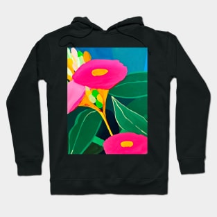 Pink Gum Flowers by Leah Gay Hoodie